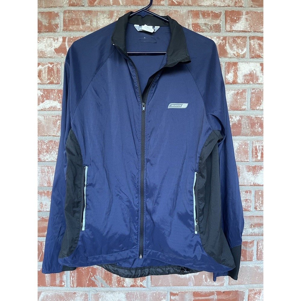 Sugoi Men's L Blue/Black Breathable Cycling Jersey  Racing Wind Breaker Jacket